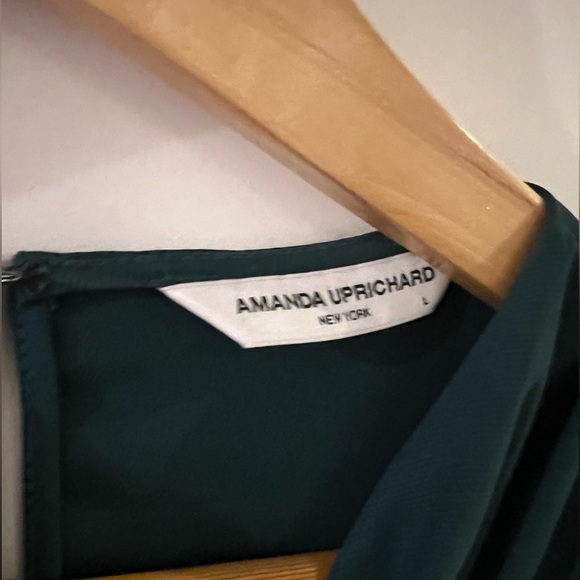 Revolve Amanda Uprichard Debra Dress Size Large in Spruce - Picture 5 of 6